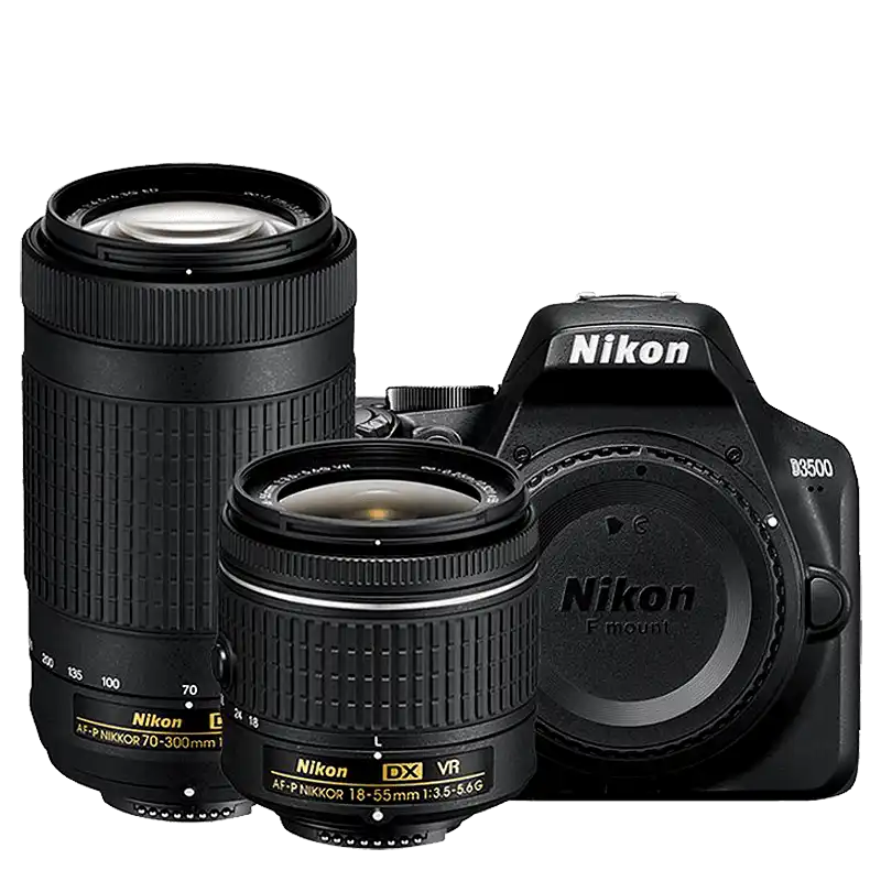 Nikon D3500 + Nikkor 18-55 a Nikkor 70-300 Nikon D3500 + Nikkor 18-55 a Nikkor 70-300