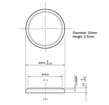 bateria cr2025