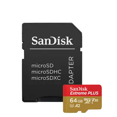 SanDisk extreme micro SDXC 64GB V30 + adaptér