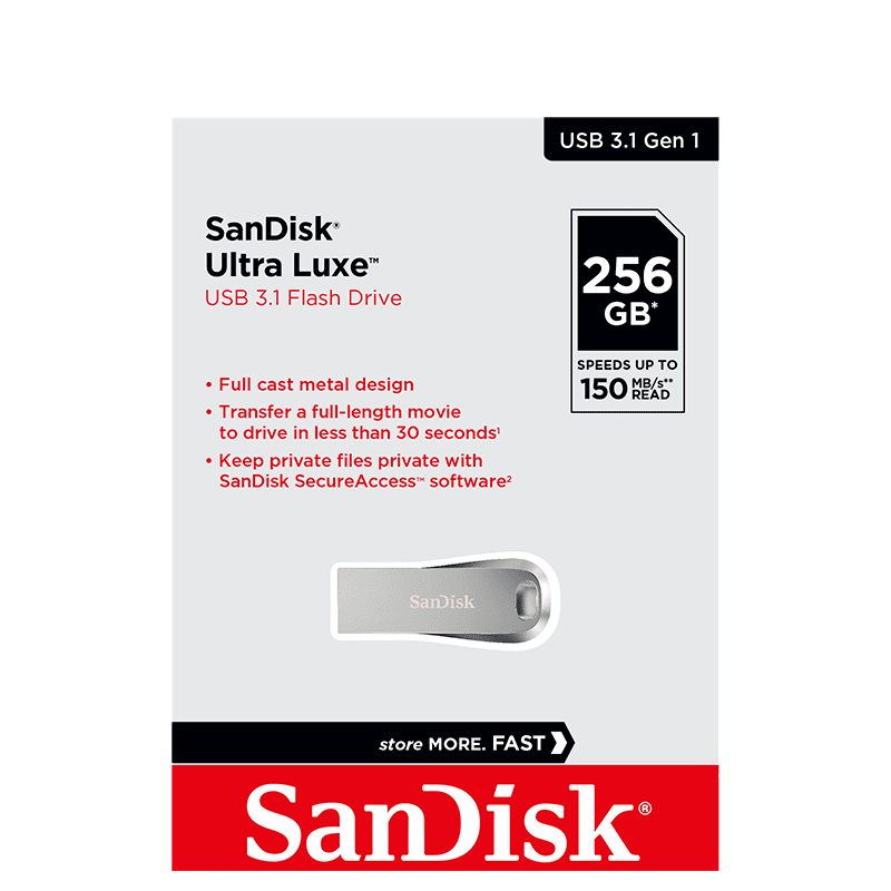 SanDisk luxe USB 3.1 kľúč 256GB